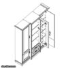 СОНАТА Вітрина 3-х дверна 3D2S