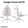 Геймерське крісло Cougar Armor ELITE (White) схема