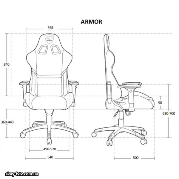 Cougar Armor схема розміри